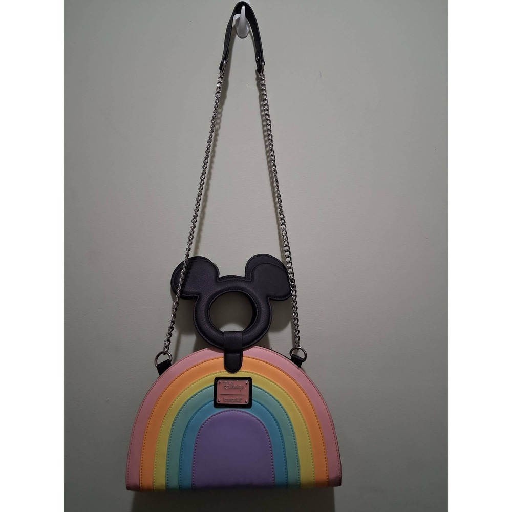 Loungefly‎ Disney Rainbow Mickey Mouse Ear Handle Dome Bag